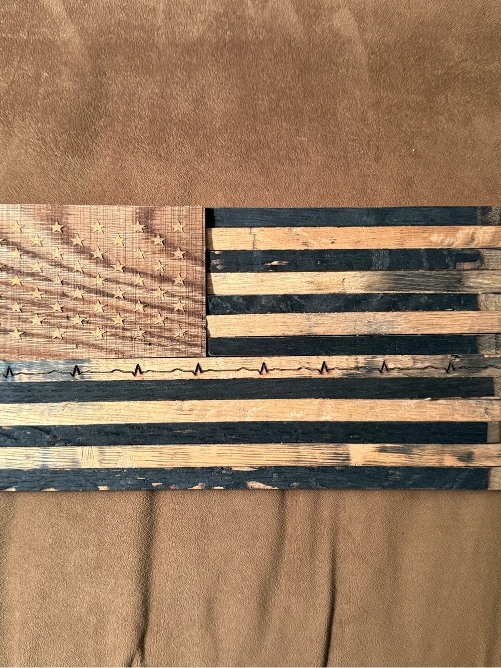 The Lieutenant- One Heartbeat Edition 6” x “14  1st responders corona virus flag